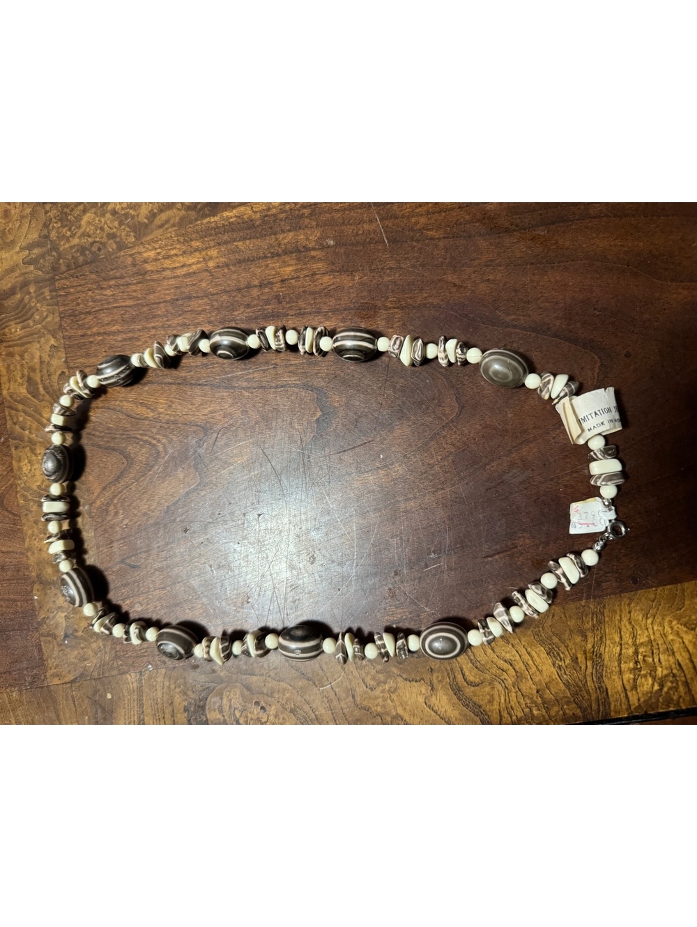 NOS Vintage 1990s Jewelry 24” Beaded Necklace Made in Hong Kong